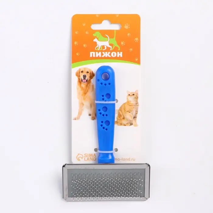 Пуходёрка &laquo;Лапки&raquo; средняя, 9&times;12 см, с каплями, синяя