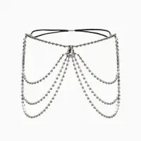 Цепочка на бедро бодичейн "Шахерезада" со стразами, цвет белый в серебре Цепочка на бедро бодичейн "Шахерезада" со стразами, цвет белый в серебре