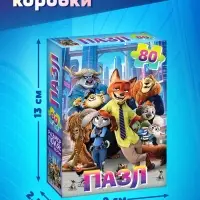 Пазл &laquo;Дружные зверята&raquo;, 80 деталей