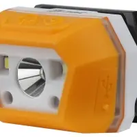 Фонарь налобный светодиодный 3Вт 400Лм IP40 SMD 4 режима аккумуляторный GA-810 желтый сенсорный micro-USB