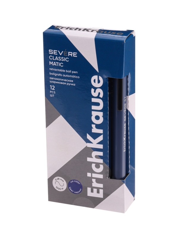 Ручка шариковая авт ErichKrause Severe Matic Classic, 0.7мм, премиум, синяя Ручка шариковая авт ErichKrause Severe Matic Classic, 0.7мм, премиум, синяя