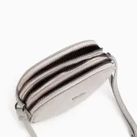 Сумка женская кросс-боди на молнии, 19&times;7&times;15 см, со стёжкой, серая