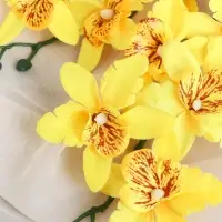 Цветы искусственные &laquo;Орхидея Фаленопсис мультифлора&raquo;, 6&times;37 см, жёлтые