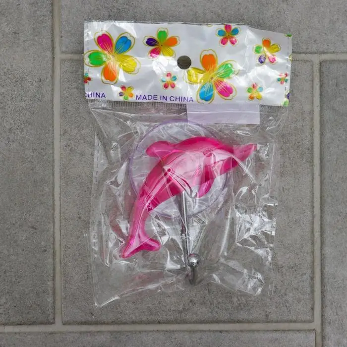 Крючок на вакуумной присоске «Дельфин», цвет МИКС