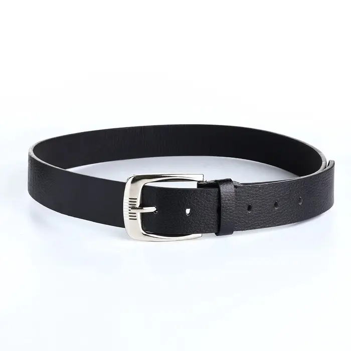 Ремень мужской, ширина 3.6 см, винт, пряжка металл, чёрный