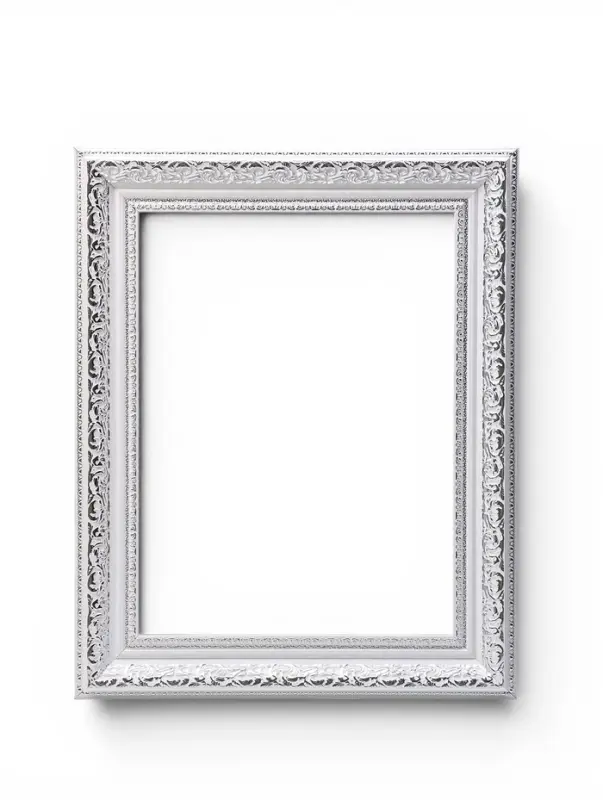 Рама для картин и зеркал Elegance de Lumi, 30&times;40 см, пластик, белая с серебром