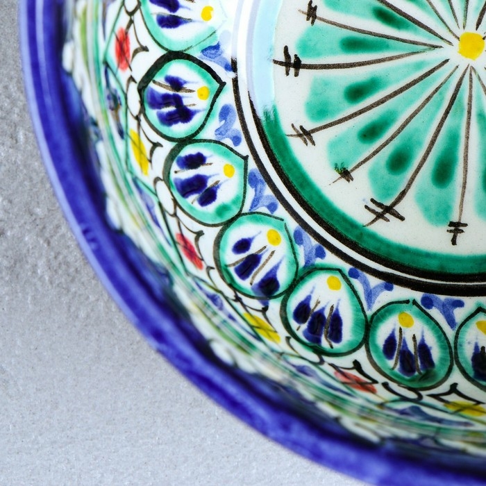 Коса Риштанская Керамика  Коса Риштанская Керамика "Узоры" 14,5 см, малая, синяя