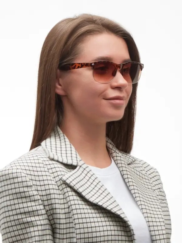 Очки солнцезащитные женские &laquo;OneSun. Леопардовый принт&raquo;, uv 400, дужка 14.5 см, ширина 14 см, 4.5&times;6 см, флекс-дужки