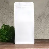 Пакет восьмишовный с клапаном, плоское дно, белый,15×32.5×9.5 см
