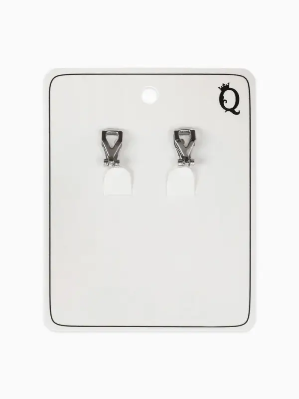 Серьги клипсы для ушей QF &laquo;Диск&raquo;, цвет серебро