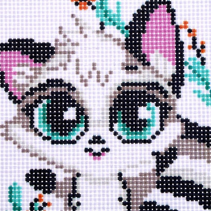 Канва для вышивки крестиком «Енотик озорник», 20 х 15 см Канва для вышивки крестиком «Енотик озорник», 20 х 15 см