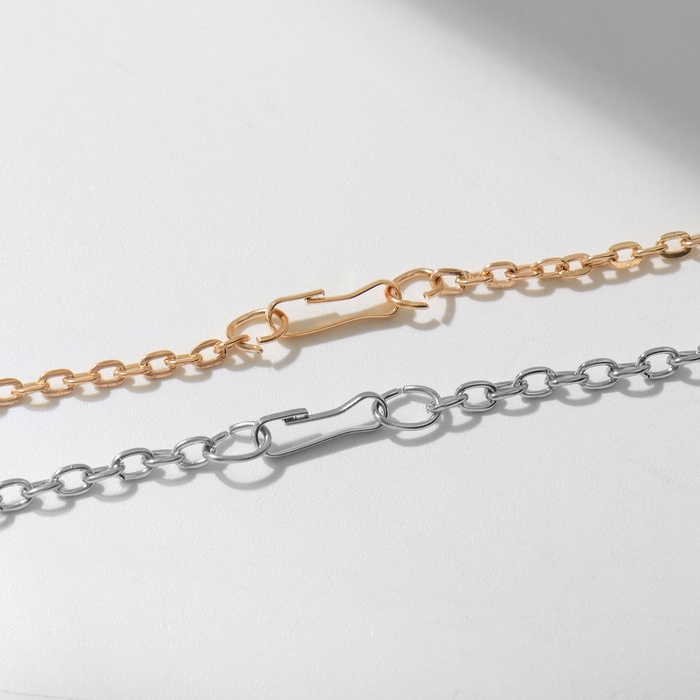 Кулоны «Неразлучники» сердечки, цвет серебристо-золотой, 45 см