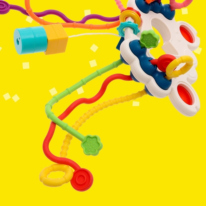 Игрушка развивающая для малышей «Крабик», тянучка с сортером Игрушка развивающая для малышей «Крабик», тянучка с сортером