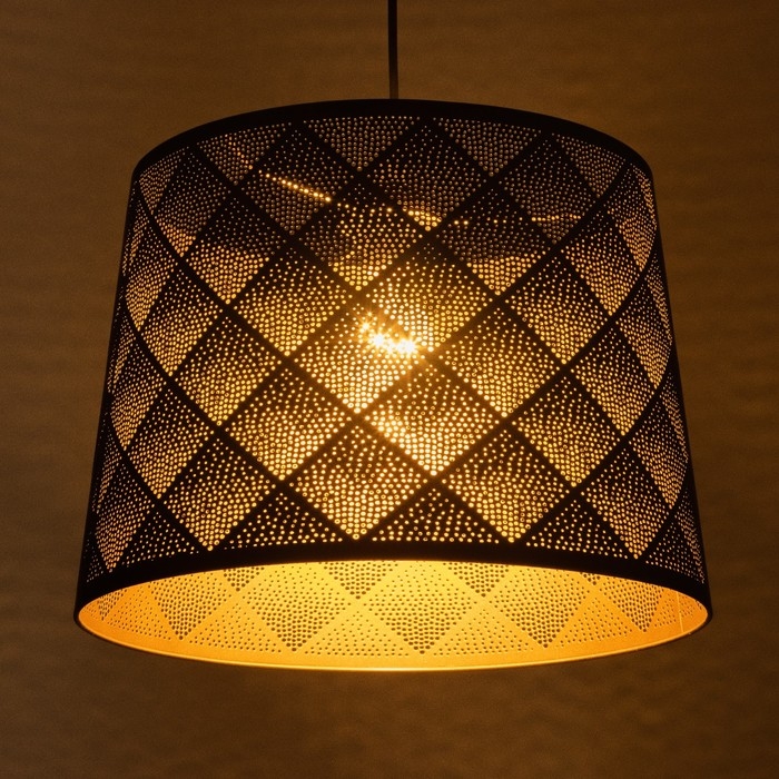 Светильник BayerLux Светильник BayerLux "Ромбы" Е27 40Вт черный золото 35х35х25-90см