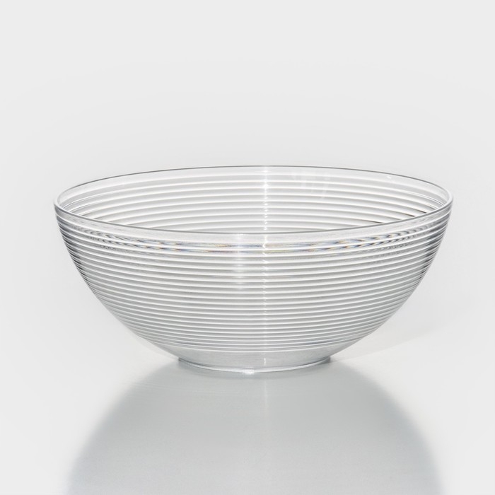 Салатник Доляна «Шарм», d=23 см, высота 9,5 см, 2,2л, цвет прозрачный Салатник Доляна «Шарм», d=23 см, высота 9,5 см, 2,2л, цвет прозрачный