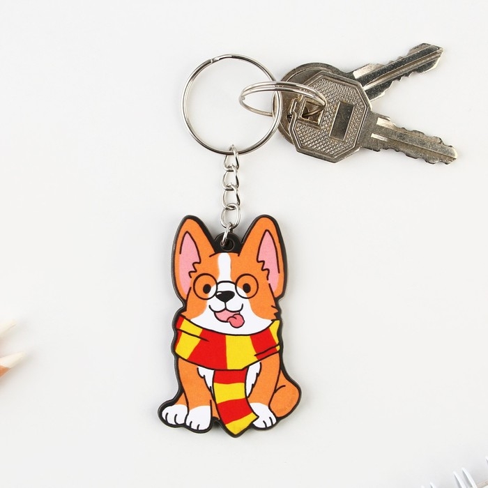 Брелок для ключей деревянный «Корги Поттер», 4,7 х 6 см Брелок для ключей деревянный «Корги Поттер», 4,7 х 6 см