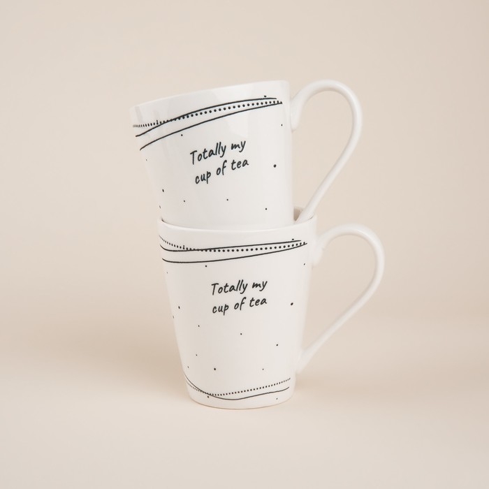 Набор кружек фарфоровых SL Home «Милый дом», 350 мл, цвет белый Набор кружек фарфоровых SL Home «Милый дом», 350 мл, цвет белый