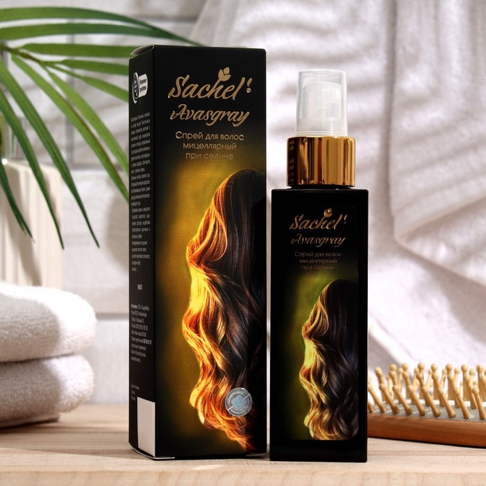 Спрей для волос мицеллярный Сашель Avasgray при седине, 100 мл Спрей для волос мицеллярный Сашель Avasgray при седине, 100 мл