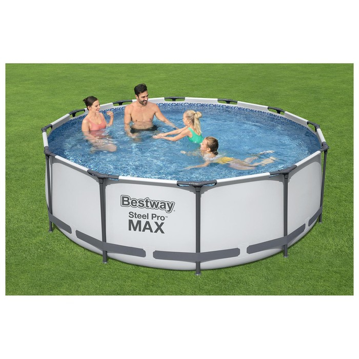 Бассейн каркасный Steel Pro MAX, 366 х 100 см, фильтр-насос, лестница, 56418 Bestway Бассейн каркасный Steel Pro MAX, 366 х 100 см, фильтр-насос, лестница, 56418 Bestway