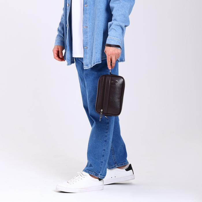 Сумка мужская через плечо, искусственная кожа, цвет коричневый Сумка мужская через плечо, искусственная кожа, цвет коричневый