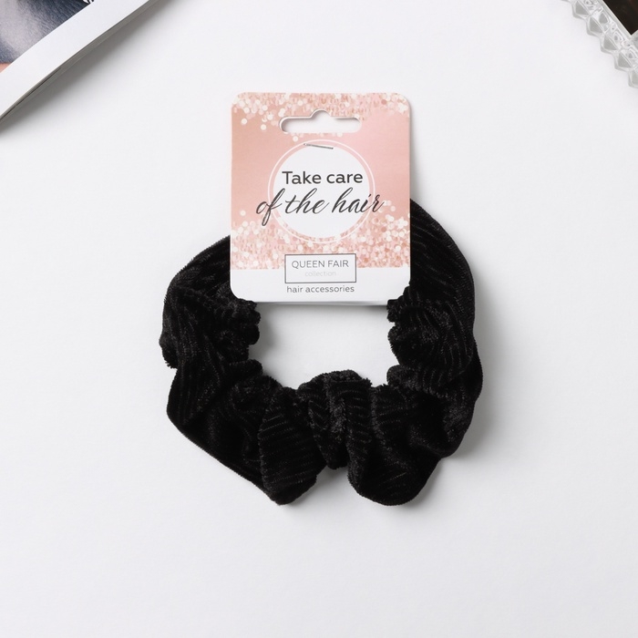 Резинка для волос Резинка для волос "Орбита" элит полосы нежность, 10 см, чёрный