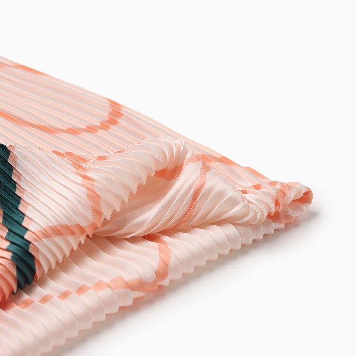 Плиссированный женский платок MINAKU, 70*70, цв.розовый Плиссированный женский платок MINAKU, 70*70, цв.розовый