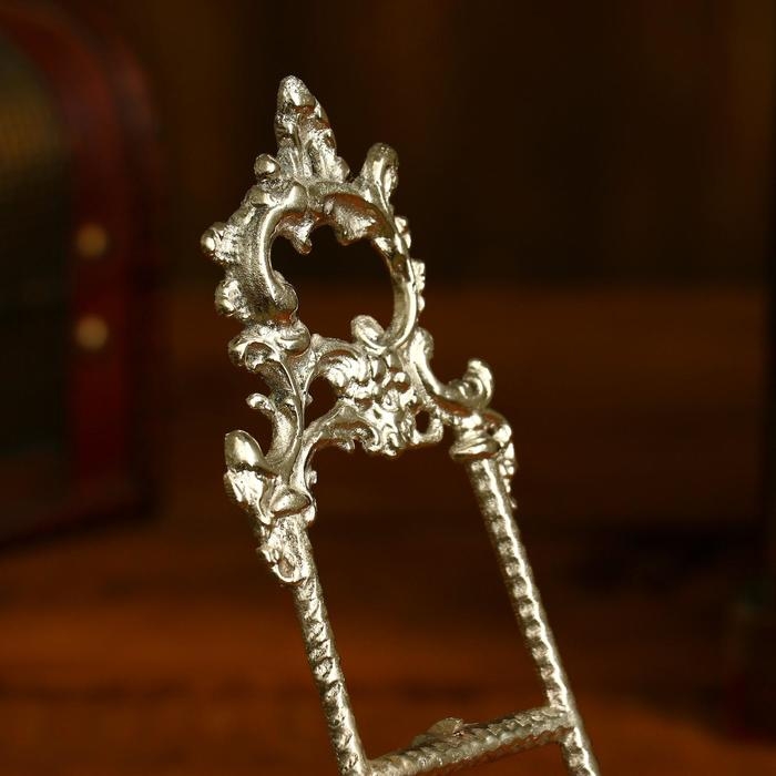 Мини мольберт  Мини мольберт "Идеал" серебро 24х10х4 см