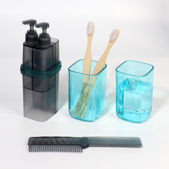 Набор дорожный, 5 предметов, в футляре, цвет МИКС Набор дорожный, 5 предметов, в футляре, цвет МИКС