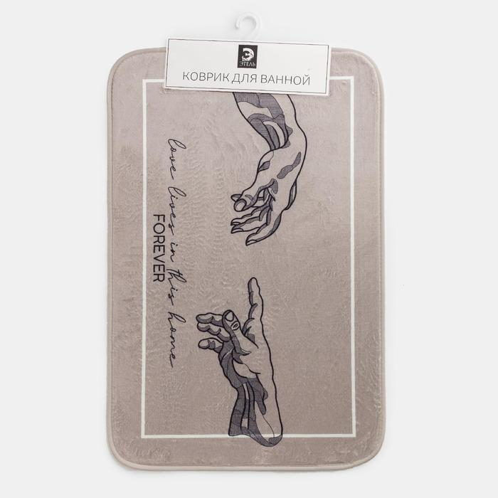 Коврик для ванной Этель Коврик для ванной Этель "Forever", 80х50 см, велюр
