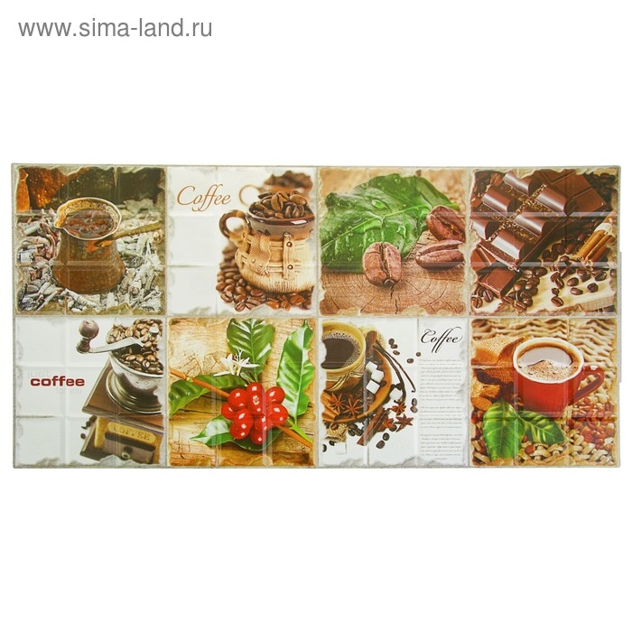 Панель ПВХ Граненый квадрат Арабика 960*480 Панель ПВХ Граненый квадрат Арабика 960*480