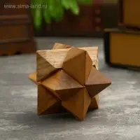 Головоломка из дерева "Загадка" 6 частей 9х9х9 см Головоломка из дерева "Загадка" 6 частей 9х9х9 см