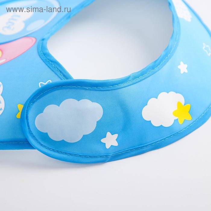 Нагрудник для кормления «Зайка» непромокаемый на липучке, с карманом Нагрудник для кормления «Зайка» непромокаемый на липучке, с карманом