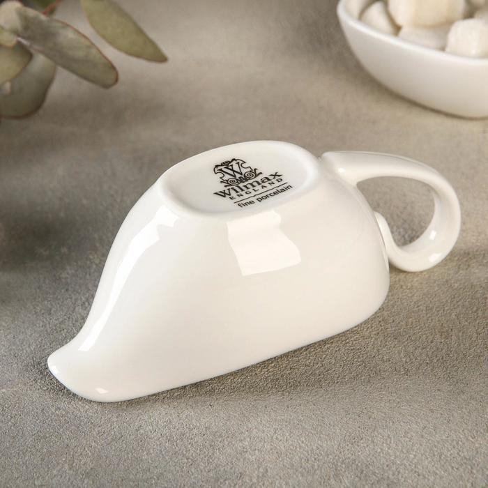 Соусник фарфоровый Wilmax, 100 мл, 13×6×5 см, цвет белый Соусник фарфоровый Wilmax, 100 мл, 13×6×5 см, цвет белый