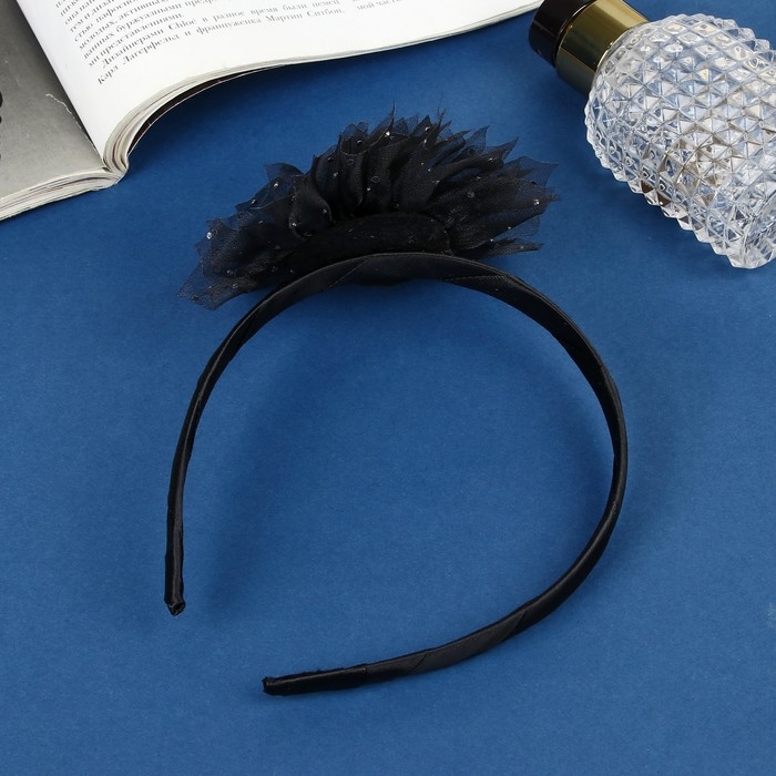 Ободок для волос  Ободок для волос "Школьница" галант блеск, d-10 см 1 см, чёрный