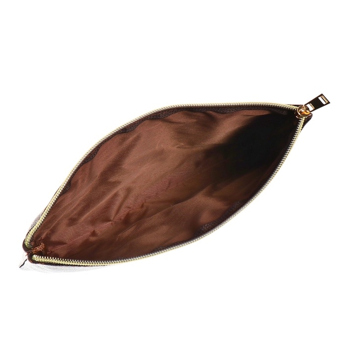 Папка для тетрадей А5, 245 х 200 х 10 мм, молния сверху, кож.зам, de VENTE Monogram, унисекс, коричневый Папка для тетрадей А5, 245 х 200 х 10 мм, молния сверху, кож.зам, de VENTE Monogram, унисекс, коричневый