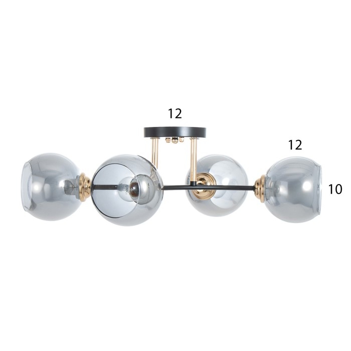 Люстра Люстра "Брианна" 4хЕ27 40Вт чёрно-золотой 56х40х27 см BayerLux