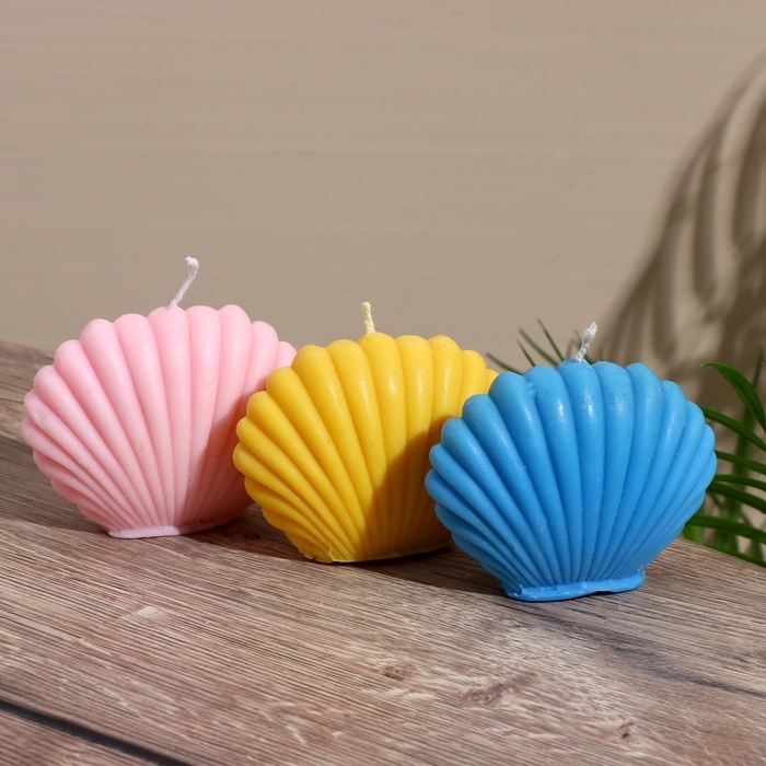 Свеча  Свеча "Ракушка малая" 9х4х7,5 см, соевый воск МИКС