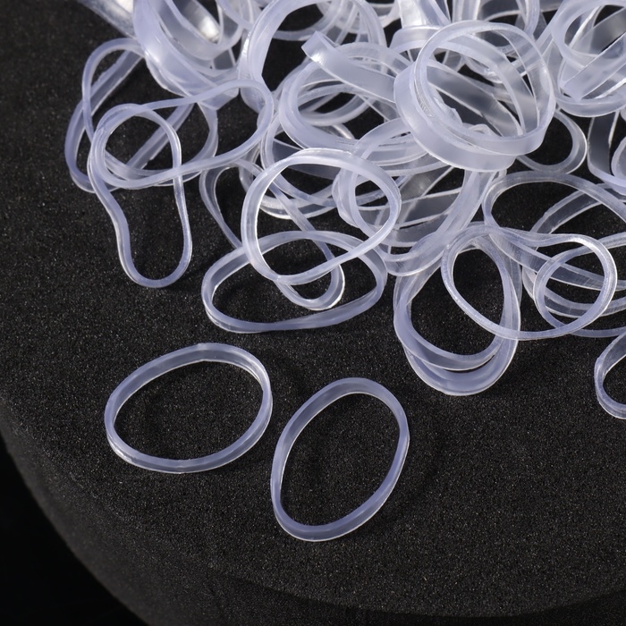 Силиконовые резинки для волос, набор, d = 1,3 см, 50 гр, цвет прозрачный Силиконовые резинки для волос, набор, d = 1,3 см, 50 гр, цвет прозрачный