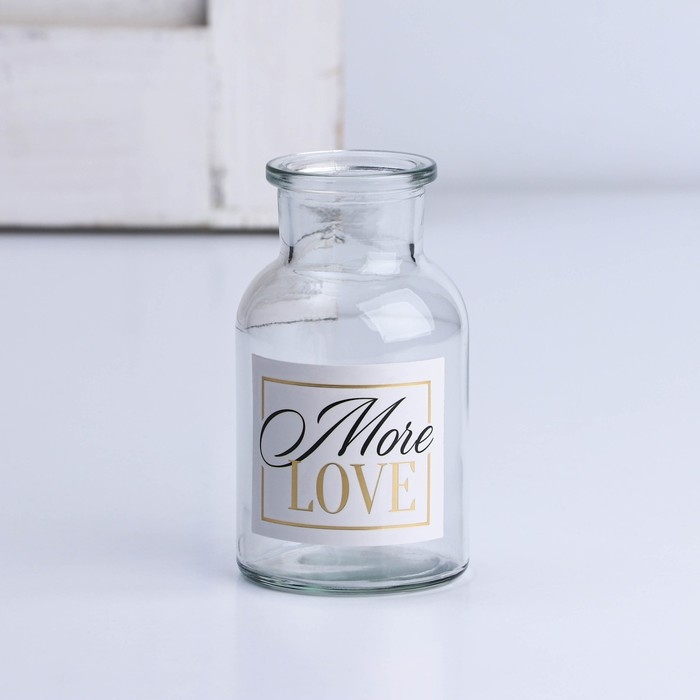 Ваза для цветов стекло «More love», 125 мл.