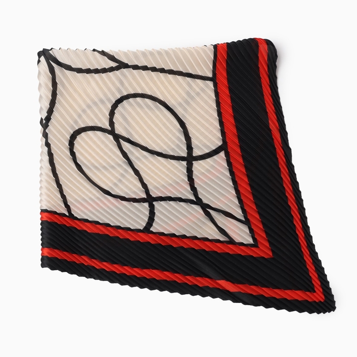 Плиссированный женский платок MINAKU, 70*70, цв.черный Плиссированный женский платок MINAKU, 70*70, цв.черный