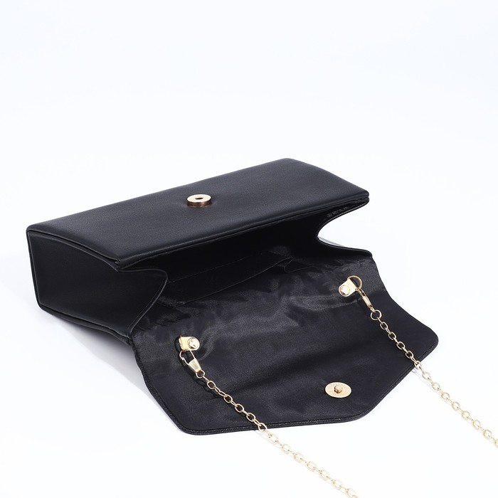 Сумка-клатч на магните, цвет чёрный