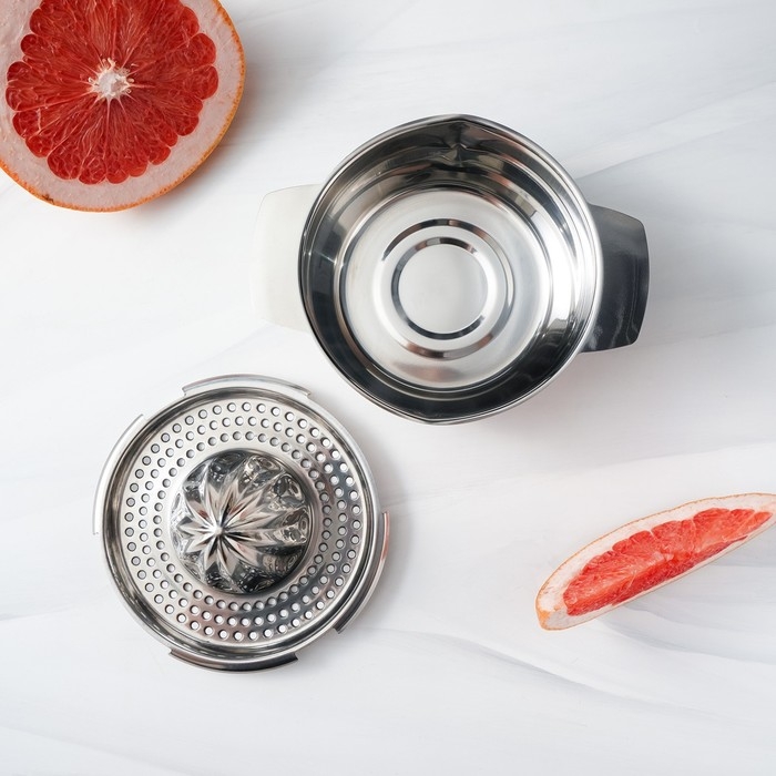 Соковыжималка из нержавеющей стали для цитрусовых, 13×10,5 см Соковыжималка из нержавеющей стали для цитрусовых, 13×10,5 см