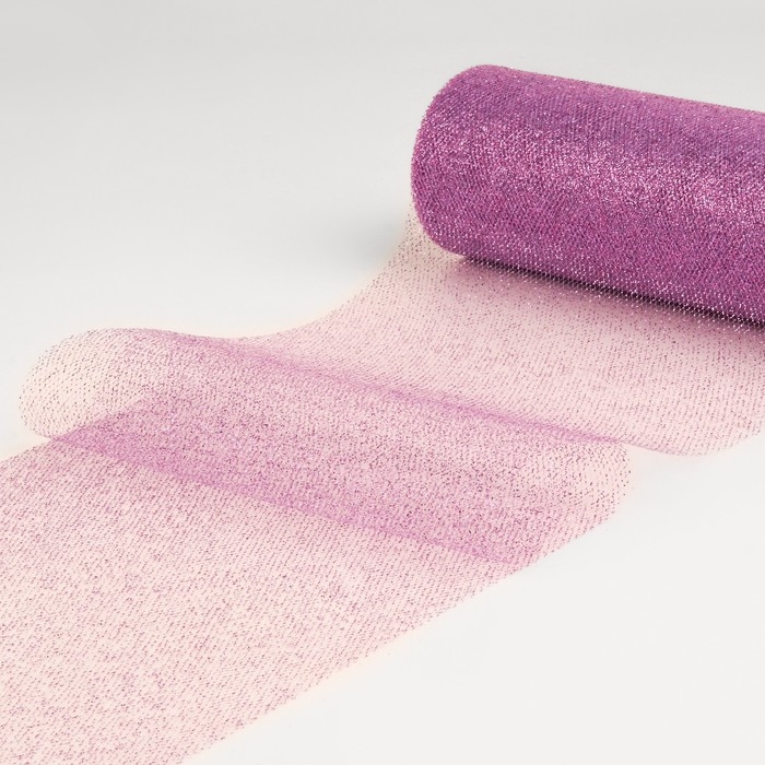 Фатин с глиттером, 15 см, 11 ± 1 г/кв.м, 9 ± 0,5 м, цвет сиреневый №15 Фатин с глиттером, 15 см, 11 ± 1 г/кв.м, 9 ± 0,5 м, цвет сиреневый №15