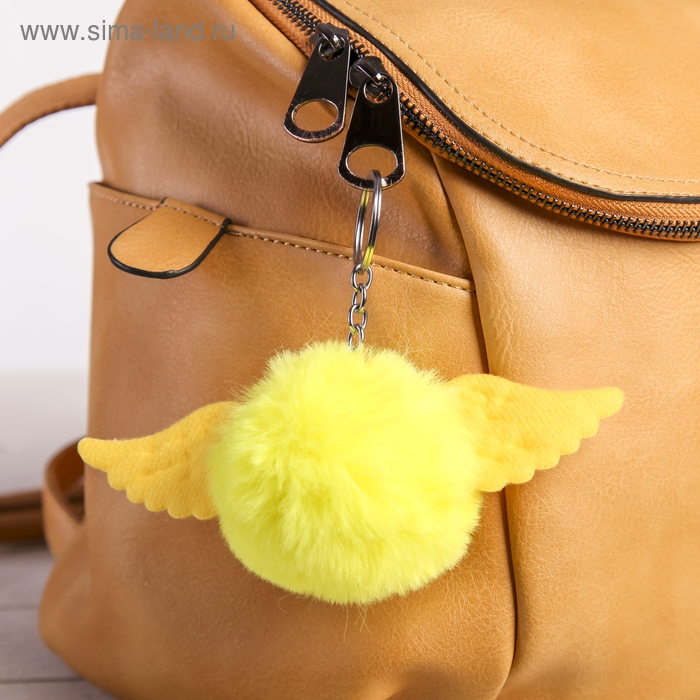 Пушистик на кольце Пушистик на кольце "Шарик с крыльями" МИКС 7х16,5х7 см