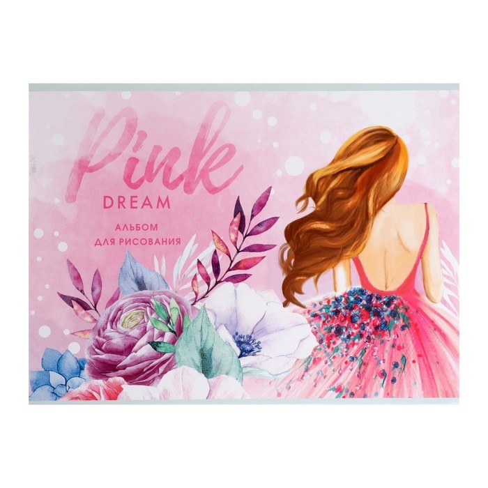Альбом для рисования А4, 40 листов на скрепке Pink dream, обложка мелованная бумага 120 г/м², внутренний блок офсет 100 г/м² Альбом для рисования А4, 40 листов на скрепке Pink dream, обложка мелованная бумага 120 г/м², внутренний блок офсет 100 г/м²