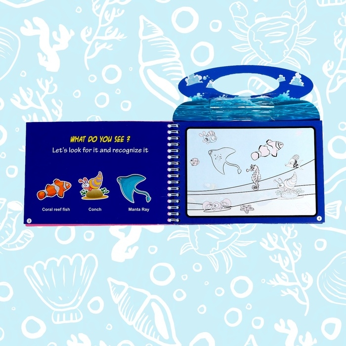 Книжка для рисования водой «Океан», с маркером Книжка для рисования водой «Океан», с маркером