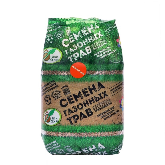 Семена газонной травы  Семена газонной травы "Зеленый уголок","Ремонтный", 0,75 кг