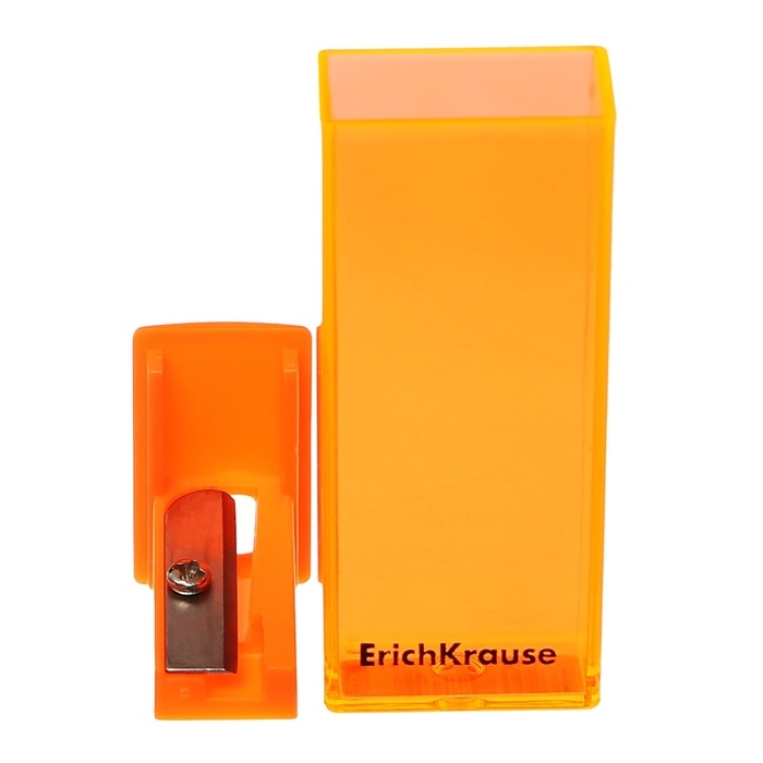 Точилка 1 отверстие ErichKrause  Точилка 1 отверстие ErichKrause "City" Neon, с контейнером, пластиковая, МИКС