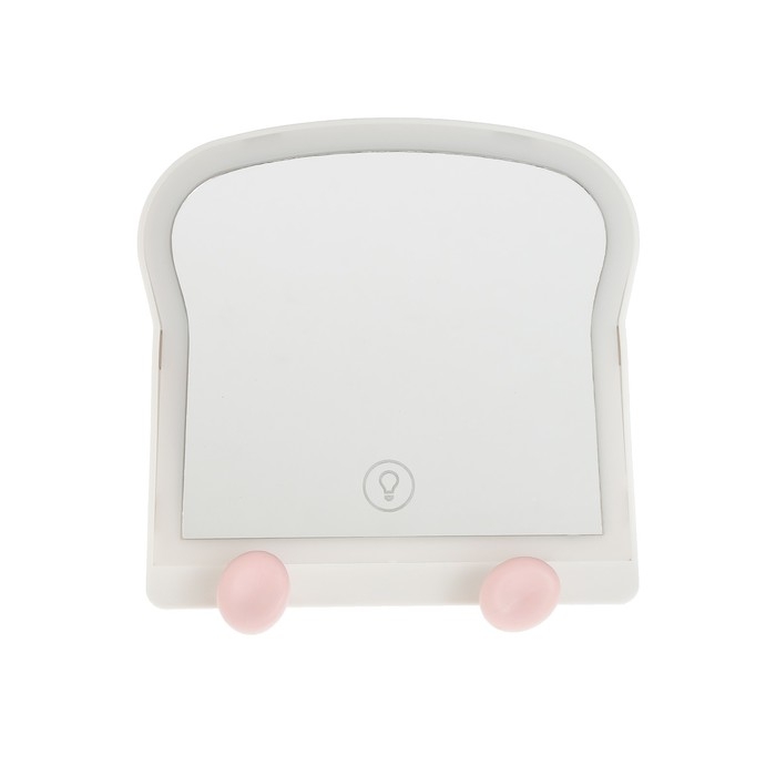 Зеркало KZ-13, настольное, подсветка, АКБ, 400 мАч, USB, хлебушек Зеркало KZ-13, настольное, подсветка, АКБ, 400 мАч, USB, хлебушек