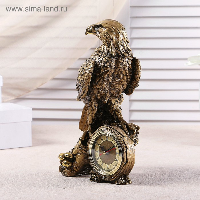 Часы настольные интерьерные каминные Часы настольные интерьерные каминные "Орел", h-31 см, d-7 см 3940762